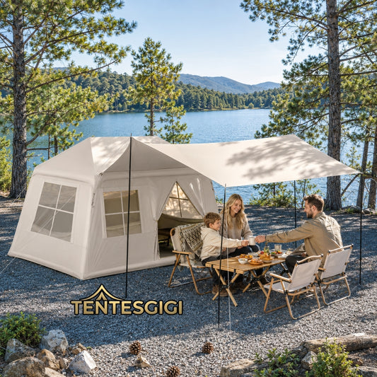 Tente Gonflable Premium 5,72 m² | Installation Rapide & Robustesse Outdoor