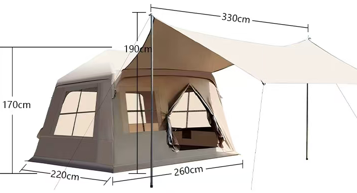 Tente Gonflable Premium 5,72 m² | Installation Rapide & Robustesse Outdoor